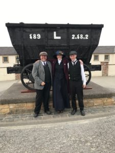 Beamish Museum's Emily Hope with previous Tourism Superstar winner Matthew Henderson and runner-up Anthony Gales.